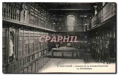 Dauphiné — Convento da Grande-Chartreuse — A Biblioteca — Cl.A.V
