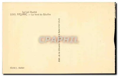 Padirac — Dno Jaskini — Wydawca: J. Auclair — Rewers