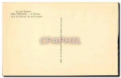 Fadirac — Orifice widziany z 15 metrów głębokości — Le Lot Illustré n°290 — Rewers