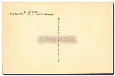 Padirac — Restauracja na Tarasie — Le Lot Illustré nr 289 — Rewers