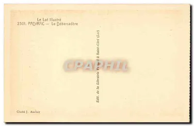 Padirac — Przystań — Wydawca: Wydawnictwo Vignet w Saint-Céré — Rewers