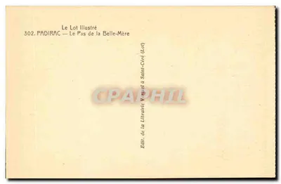 Padirac — Przejście Matki — Wydanie z Biblioteki Vernet w Saint-Céré — Rewers