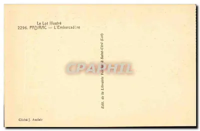 Padirac — O Embarcadouro — Editor: Livraria Verté em Saint-Céré (Lot) — Verso