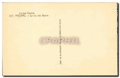 Padirac — Jezioro Gours — Wydawnictwo Wydawnictwa Saint-Céré (Lot) — Rewers