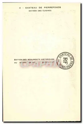 Zamek w Pierrefonds — Wejście do kuchni — Wydawnictwo Monuments Historiques — Rewers