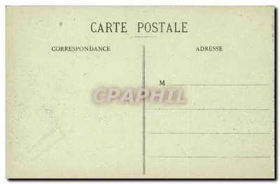 Montdidier (Somme) — A Caixa de Poupança e a Igreja do Santo Sepulcro — Escola de Cinema, 63 Rue de Bondy, Paris — Verso