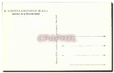 Loigny-la-Bataille — Interior da Nova Igreja — Editora Lavelle e Cia, Paris — Verso