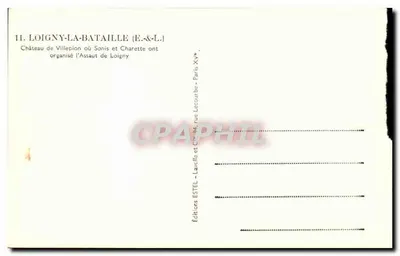 Loigny-la-Bataille — Kasteel van Villepion waar Sonis en Charette het Aanval van Loigny hebben georganiseerd — Uitgaven ESTEL, Parijs — Achterkant