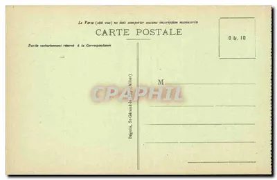 Bourbon-l'Archambault — O Moinho e o Castelo (século XIII) — BOURBONNAIS 2064 — Verso
