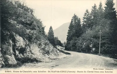 Estrada de Chambéry para Échelles - St JEAN-de-COUZ (Savoie) - Estrada do Cavalo Branco para Échelles — Foto Grimal, Chambéry, n° 4690