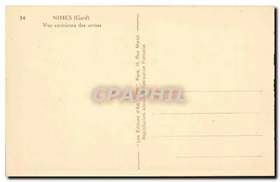 Nîmes (Gard) — Zewnętrzne widoki aren — Éditions d'Art Yvon, Paris — Rewers
