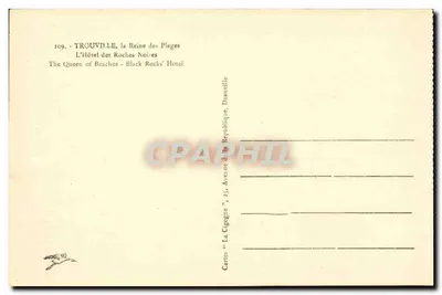 Trouville, a Rainha das Praias — O Hotel das Rochas Negras — Cartas 'A Garça', 25, Avenida da República, Deauville — Verso