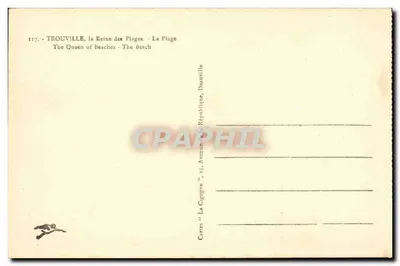 Trouville, la Regina delle Spiagge — La Spiaggia — editore 'La Gigogne', Deauville — Verso