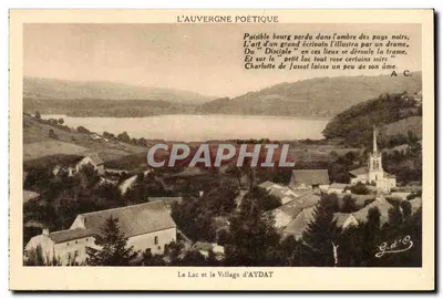 O Lago e o Village de Aydat — A Auvergne Poética — G. d'O.