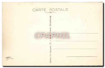 Strasburg — Pejzaż panoramiczny z szpitala — wydawca Cartes La Cigogne, nr 147 — Rewers