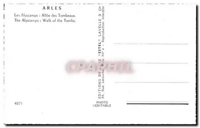Arles — Les Alyscamps : Allée des Tombeaux — Éditions de Luxe Estel — Rewers