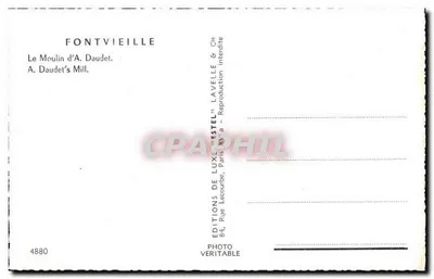 O Molino de A. Daudet — Fontvieille — Estel — Verso