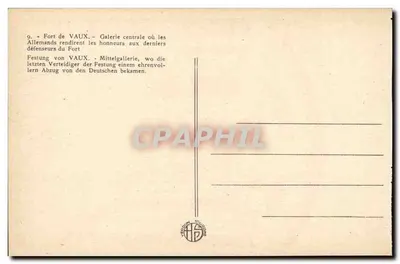 Fort Vaux — Galeria centralna, gdzie Niemcy udzielili czonów ostatnim obrońcom fortecy — Rewers