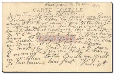 Les Parmissionnérés — caricatura de soldados em férias — C. Lestin, 1909 — Verso