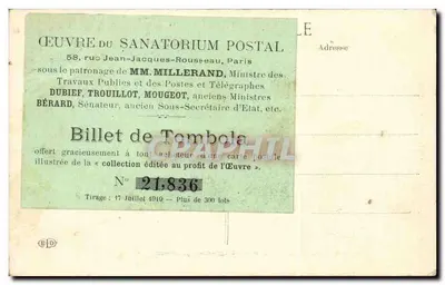 A Postagem Humorística — Caricatura de Ludovic Rodo — Gravura extraída do Jornal «La Poste» — Verso