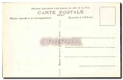 Clermont-Ferrand — Place de Jaude — Vue sur le Plateau de Gergovia et Montrognon — L'Auvergne pittoresque — Éditeur J.-B. Béguin, n° 4041 — Verso