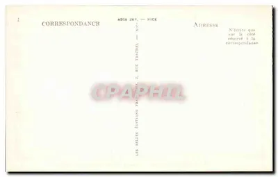 Hyères-les-Palmiers — Widok na hotele i zamek — Wydawnictwo Belles Lettres, Nice — Rewers