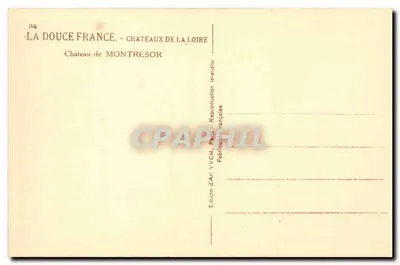 Castelo de Montresor — Castelos da Loire — Edição de Arte YVON, Paris — Verso