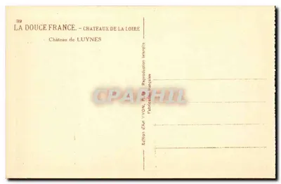 Zamek w Luynes — Zamki Loary — Wydawnictwo Art YVON, Paryż — Rewers