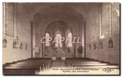 Grande-Résie (Haute-Saône) — Igreja, vista interior — C-L-B, n° 8156