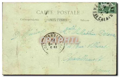 Béthune przed i po wojnie — Belfiér — Wyd. Bauchois, Béthune — Rewers