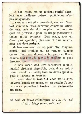 Kasteel van Blois, Vleugel van Lodewijk XII — Reclame voor Chocolade Van Houten — Achterkant