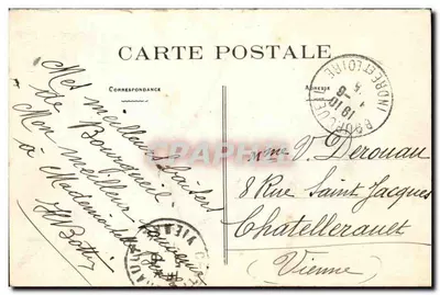 Bourgueil (d.-et L.) — Rue des Halles — Wyd. Fasenier, Bourgueil — Rewers