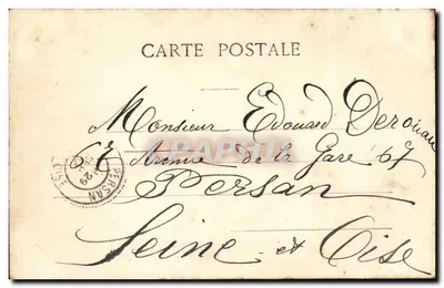 Twee mannen — voor en na de huwelijk — Phototype A. Bessard & Cie, Marnes — Achterkant