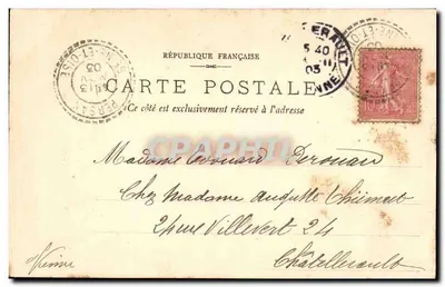 Beaumont-sur-Oise — Wieża z kamienia — Impr. André Cayeux, Perrean-Beaumont — Rewers