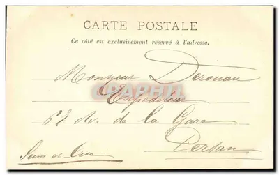 Tours — Basílica de São Martinho — Editor A. Dubled, n° 402 — Verso