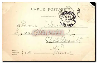 Paris — O Arco das Tuileries — editor não identificado, número de série não visível — Verso