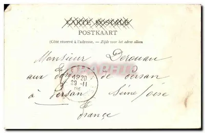 Monumento Orthmans — Verviers — editor desconhecido — Verso