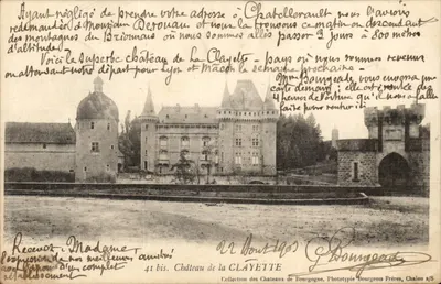 Castelo de La Clayette — Châtellerault — Coleção dos Castelos da Borgonha, Fototipia Bourgeois Frères, Chalon s/S