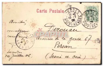 A Gruta e a Basílica de N. D. de Lourdes — Verso