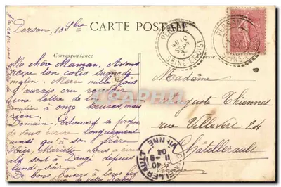 Castelo de Chantilly — Galeria de Pintura — C. L. C. n° 142 — Verso