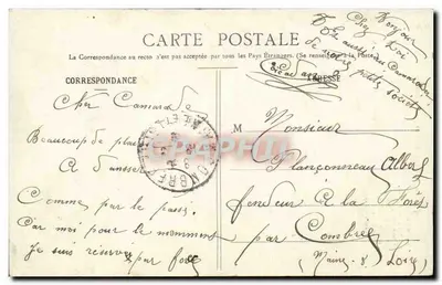 Mulher em traje bretão — No Doce País da Bretanha — A. Dudos, Nantes — Verso