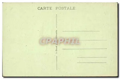 Bretagne — Een goede oude opa waarvan men de pijp markeert om zijn geluk te voltooien — Le Doaré, Châtenalin — Achterkant
