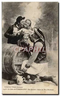 Cena de Casamento Bretão — Coleção Villard, Quimper — n° 1478