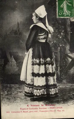 Mulher em traje bretão — Pont-Aven — Coleção P. Bunel, fot.-edit., Vimoutiers (Orne) — n° 3201