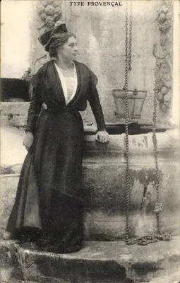 Mulher provençal — ao lado de uma fonte — Foto Ruchetia, Tarnascon
