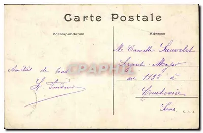 Tissandier — retrato de um homem com terno e chapéu de quadros — editor Tissandier — Verso