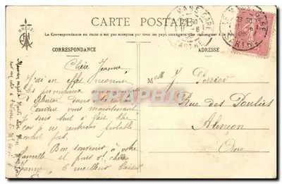 Mulher à costura — São Yves — ilustrada por E. Hamonic, n°323 — Verso