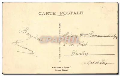 Douarnenez (Finistère) — Niña en traje de fiesta — Gaby, Nantes — Reverso