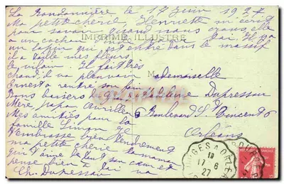 Bourbonnais — Pierwsze wyznania — Bernardin & Archambault, nr 6357 — Rewers