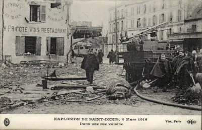 Saint-Denis'te patlama, 4 Mart 1916 — Komşu bir sokağın görünümü — Visé, Paris